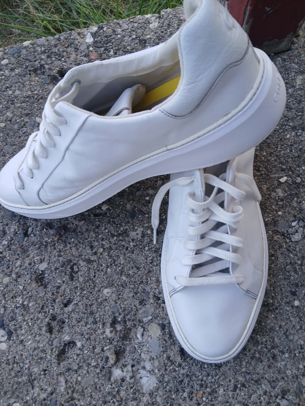 Size 14 Cole Haan Men's White Low-Top Lace-Up Sneakers